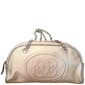 Sharif Couture 1827 Metallic Gold Leather Shoulder Bag